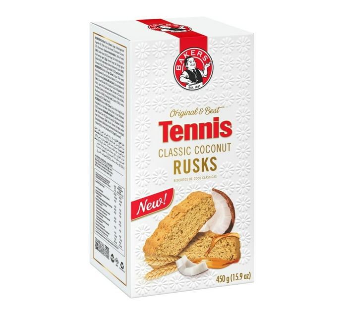 Bakers Tennis Classic Coconut Rusks 450G [Best Before: 31/03/24]
