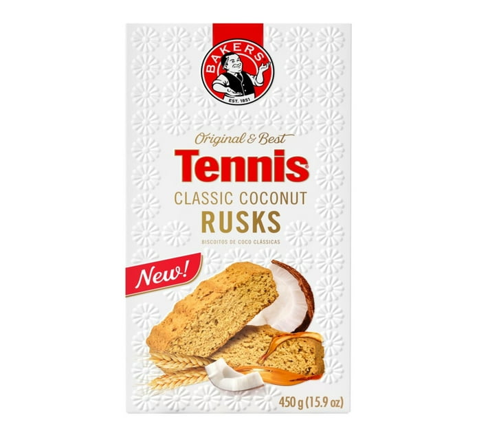Bakers Tennis Classic Coconut Rusks 450G [Best Before: 31/03/24]