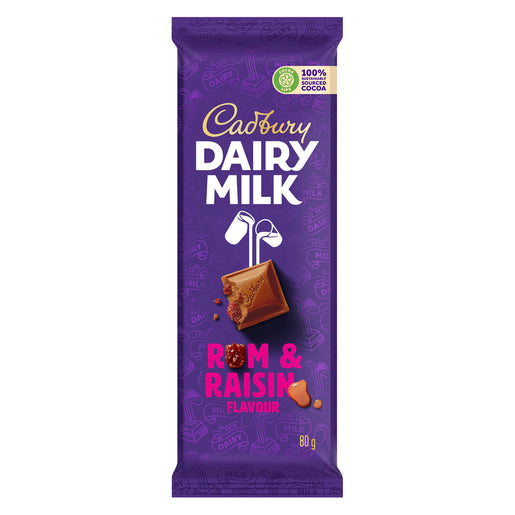 Cadbury Dairy Milk Rum & Raisin 80G