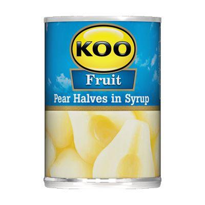 Koo Fruit Pear Halves In Syrup 410G Sweet Tinned Goods