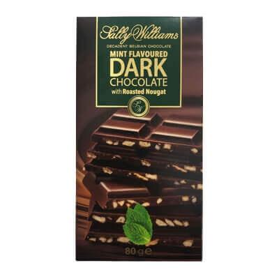 Sally Williams Mint Dark Chocolate With Roasted Nougat 80G Sweets And Chocolates