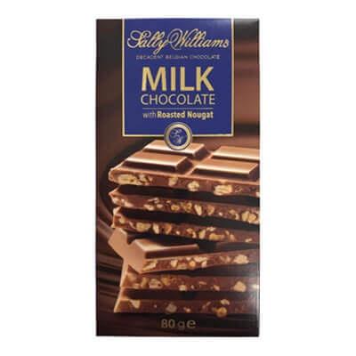 Sally Williams Milk Chocolate With Roasted Nougat 80G Sweets And Chocolates
