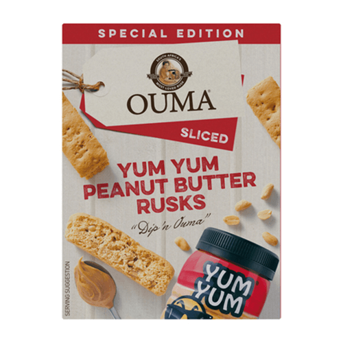 Ouma Rusks Sliced Yum Yum Peanut Butter 450G