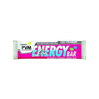 Pvm Chocolate Coated Strawberry Energy Bar 45G Sweets And Chocolates