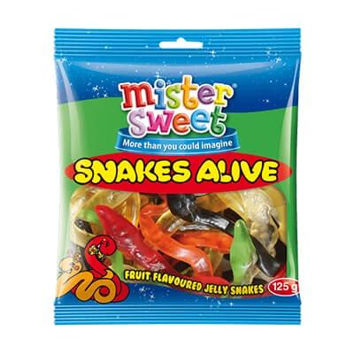 Mister Sweet Snakes Alive 125G Sweets And Chocolates