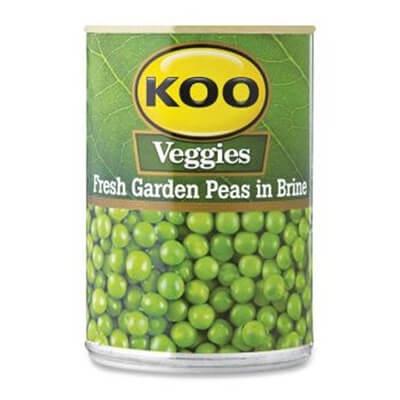 Koo Veggies Fresh Garden Peas 410G Tinned