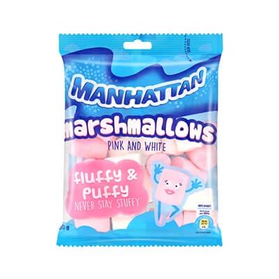 Manhattan Marshmallows Pink & White 150G Sweets And Chocolates