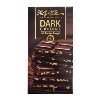Sally Williams Dark Chocolate With Roasted Nougat 80G Sweets And Chocolates