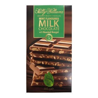 Sally Williams Mint Milk Chocolate With Roasted Nougat 80G Sweets And Chocolates