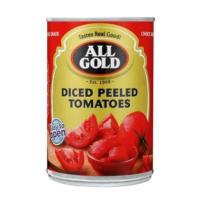 All Gold Diced Peeled Tomatoes 410G Tinned