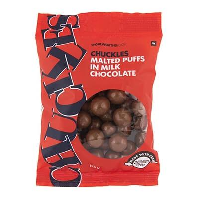 Woolworths Chuckles Malted Puffs 125G Sweets And Chocolates