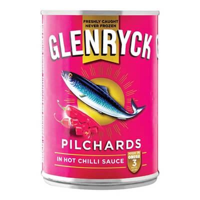 Glenryck Pilchards In Hot Chilli Sauce 400G Tinned