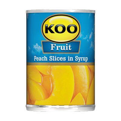 Koo Fruit Peach Slices In Syrup 410G Sweet Tinned Goods