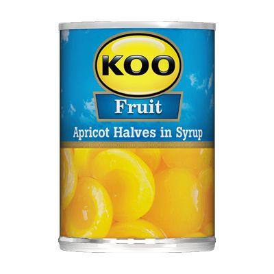 Koo Fruit Apricot Halves In Syrup 410G Sweet Tinned Goods