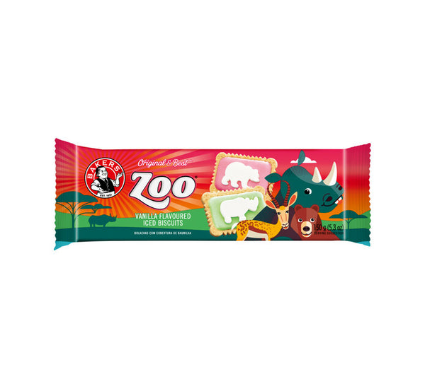 Bakers Iced Zoo Biscuits 150G